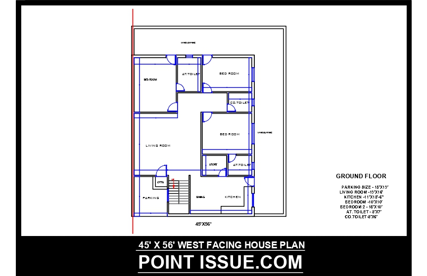 45X56-EAST-FACING-HOUSE-PLAN