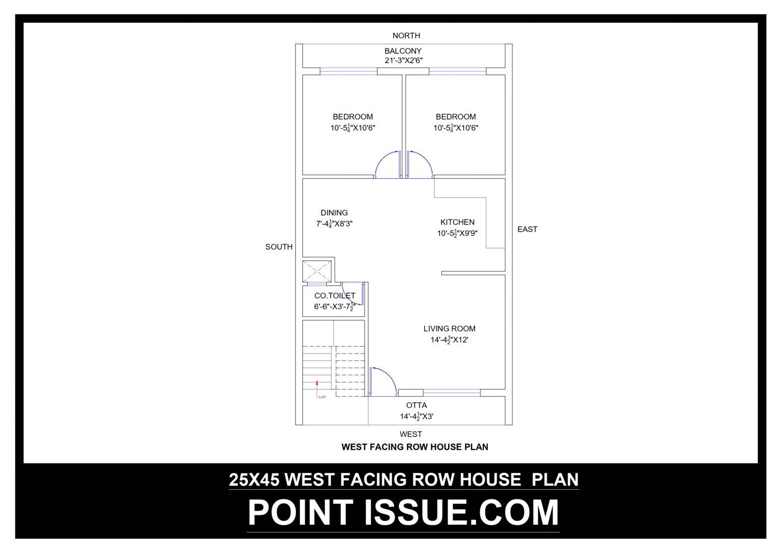 25x45-west-facing-row-house-pointissue